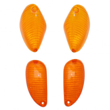 CABOCHON CLIGNOTANT SCOOT ADAPTABLE PIAGGIO 50 TYPHOON 2006>, NRG MC3 AV+AR ORANGE (x4) (AVANT COMME NRG EXTREME MC3 + ARRIERE COMME TYPHOON) -REPLAY- 3700948031230