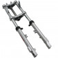 FORK FOR MOPED EBR FOR PEUGEOT 103/MBK 51 (HYDRAULIC - ALU SILVER Ø28mm) (EASY FITTING FOR DISK BRAKE-Centers 60mm) (QUALITY 100% MADE IN ITALY) 3700948140932