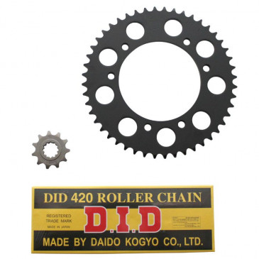 CHAIN AND SPROCKET KIT FOR RIEJU 50 SMX 2002>2004 420 11x48 (BORE Ø 105mm) (OEM SPECIFICATION) -DID-