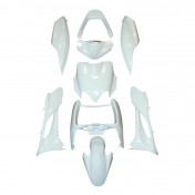CARROSSERIE/CARENAGE SCOOT ADAPTABLE MBK 50 MACH G/YAMAHA 50 JOG RR BLANC BRILLANT (KIT 9 PIECES) -P2R- 3700948053966