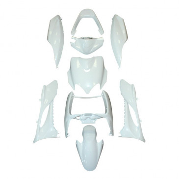 FAIRINGS/BODY PARTS FOR SCOOT MBK 50 MACH G/YAMAHA 50 JOG RR WHITE GLOSS (9 PARTS KIT )