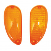 CABOCHON CLIGNOTANT SCOOT ADAPTABLE PIAGGIO 50 TYPHOON, NRG, NTT AR ORANGE (PAIRE) -P2R- 3700948031254