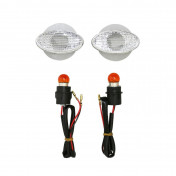 ECLAIRAGE DECO REPLAY CAT'S-EYES OVALE TRANSPARENT/BLANC AMPOULE ORANGE (L 71mm / H 36mm / L 12mm) ** 3700948033890