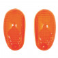 LENS FOR FLASHER FOR SCOOT PIAGGIO 50 TYPHOON 1993>2005, NTT, NRG 1994>2005 FRONT- ORANGE (PAIR) -SELECTION P2R-