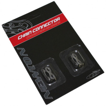 CONNECTEUR DE CHAINE VELO 7/8V. NEWTON ANTI-ROUILLE COMPATIBLE SHIMANO/SRAM (ATTACHE RAPIDE) (BLISTER DE 2 PIECES) 3700948070383
