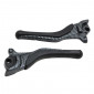 LEVIER DE FREIN ADAPTABLE MBK 50 NITRO / YAMHA 50 AEROX CARBONE BRILLANT (PAIRE) -REPLAY- 3700948037317