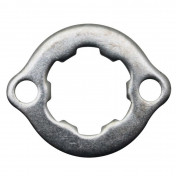 PLAQUETTE MAINTIEN DE PIGNON 50 A BOITE ADAPTABLE DERBI 50 SENDA 2006>, GPR 2006>/GILERA 50 SMT 2006>, RCR 2006>/APRILIA 50 RS 2006> (DERBI SENDA EURO 3, 4) (ENTRAXE 25mm, TROU 5mm) -SELECTION P2R- 3700948152256