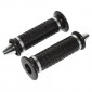 GRIP- REPLAY CONE BLACK/CHROME - CLOSED END (Pair)