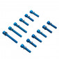 KIT FASTENER REPLAY FOR KICK STARTER COVER (ALUMINIUM) FOR MBK 50 BOOSTER/YAMAHA 50 BWS BLUE 6X25/40/45 (SET OF 12)