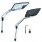 RETROVISEUR SCOOT REPLAY X-RUN2 CARBONE MAT (PAIRE) (TIGE DIAM 8mm x L90mm) 3700948039090