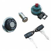 CONTACTEUR A CLE SCOOT ADAPTABLE PIAGGIO 50 ZIP 2T ET 4T, FLY 2T ET 4T, LIBERTY 2T ET 4T, VESPA LX 2T ET 4T /GILERA 50 ICE, RUNNER (AVEC COMMUTATEUR + SERRURE DE SELLE) (KIT) 3700948050613