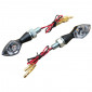TURN SIGNAL (UNIVERSAL) REPLAY ØAND TRANSPARENT/BLACK-ZAMAC BODY- LEDS ORANGE 1W -CEE APPROVED- (PAIR) (L 48mm / H 22mm / Wd 21mm) 3700948032350