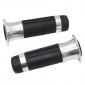GRIP- REPLAY "On road" R382 SILVER - CLOSED END (Pair) 3700948039694