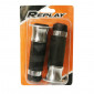 GRIP- REPLAY "On road" R382 SILVER - CLOSED END (Pair) 3700948039694