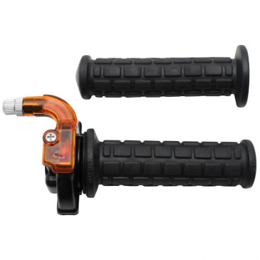 THROTTLE HANDLE FOR MOPED REPLAY TARGA M84 BLACK/BLACK -SELECTION P2R- 3700948142738