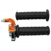 POIGNEE DE GAZ CYCLO TARGA M84 CHROME/NOIR -SELECTION P2R- 3700948142745