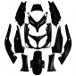 CARROSSERIE/CARENAGE MAXISCOOTER ADAPTABLE YAMAHA 500 TMAX 2001>2007 NOIR BRILLANT (KIT 12 PIECES) -P2R- 3700948046586