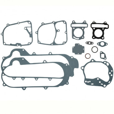 COMPLETE GASKET SET - FOR CHINESE SCOOT 50CC 4STROKE- 10+12 INCHES WHEELS- GY6, 139QMB /PEUGEOT 50 KISBEE, V-CLIC/SYM 50 ORBIT 4T/BAOTIAN 50 BT49QT 4T/NORAUTO 50 RAZZO 4T -SELECTION P2R-
