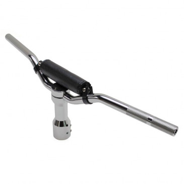 HANDLEBAR FOR SCOOTER REPLAY STREET FOR MBK 50 BOOSTER/YAMAHA 50 BWS ALUMINIUM CHROME - WITH STEM