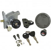 CONTACTEUR A CLE SCOOT ADAPTABLE MBK 50 NITRO 2003>/YAMAHA 50 AEROX 2003> (3 FILS) (AVEC SERRURE DE SELLE + BOUCHON ESSENCE) -QUALITE ECO- 3700948067499