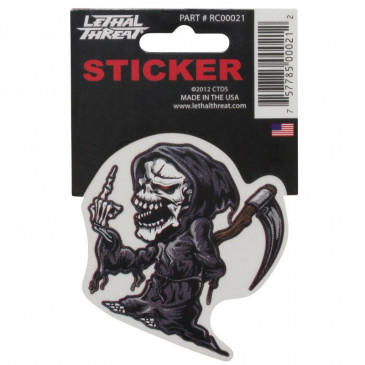 AUTOCOLLANT/STICKER LETHAL THREAT MINI VILAIN FAUCHEUR (60x80mm) 3700948178560