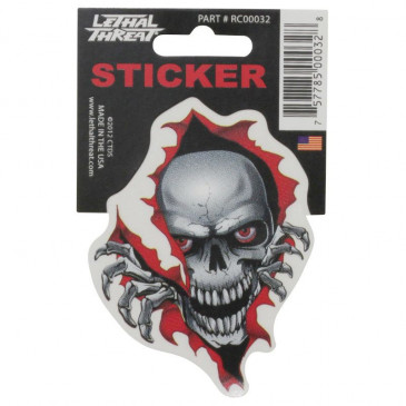 STICKER LETHAL THREAT RIP SKULL (7x11cm) (RC00032) 3700948178577
