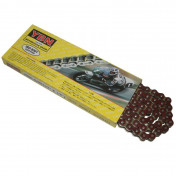 CHAIN FOR MOTORBIKE ON ROAD YBN 420 REINFORCED - RED - 134 LINKS