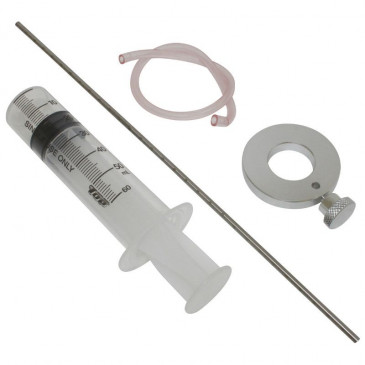 OUTIL SERINGUE MESUREUR CAPACITE HUILE DE FOURCHE (POUR CONTROLER ET RETABLIR LE NIVEAU) -P2R- 3700948061114