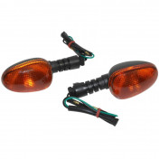 CLIGNOTANT SCOOT ADAPTABLE MALAGUTI 50 F10 2003> AR ORANGE/NOIR (PAIRE) ** -SELECTION P2R- 3700948046845