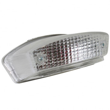 FEU ARRIERE 50 A BOITE ADAPTABLE DERBI 50 SENDA 1995>2001/PEUGEOT 50 XP6, XR6/MBK 50 X-LIMIT/YAMAHA 50 DTR TRANSPARENT (HOMOLOGUE CE) -REPLAY- 3700948034422