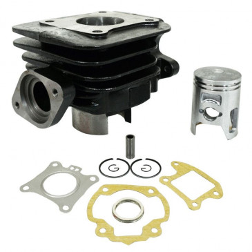 CYLINDRE SCOOT ADAPTABLE KYMCO 50 AGILITY 2T, PEOPLE 2T, SUPER 9 2T (ADMISSION DANS CYLINDRE, AXE DE PISTON 12 mm) -P2R FONTE PREMIUM- 3700948020555