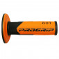 REVETEMENT POIGNEE PROGRIP MOTO OFF ROAD 801 DOUBLE DENSITE BASE NOIR/ORANGE CLOSED END 115mm (CROSS/MX) (PAIRE) 0801766032973