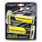 REVETEMENT POIGNEE PROGRIP MOTO OFF ROAD 801 DOUBLE DENSITE BASE NOIR/JAUNE CLOSED END 115mm (CROSS/MX) (PAIRE) 0801766032980