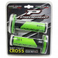REVETEMENT POIGNEE PROGRIP MOTO OFF ROAD 801 DOUBLE DENSITE BASE NOIR/VERT CLOSED END 115mm (CROSS/MX) (PAIRE) 0801766033055