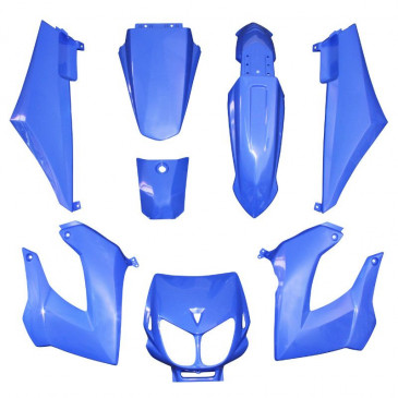 FAIRINGS/BODY PARTS FOR 50cc MOTORBIKE DERBI 50 SENDA 2000>2010 BLUE GLOSS (8 PARTS KIT) SELECTION P2R-