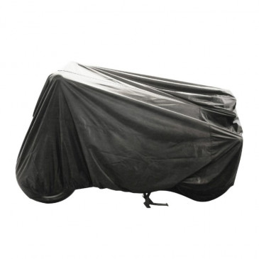 PROTECTIVE COVER FOR SCOOT/MOTORBIKE- BLACK 100% WATERPROOF- L188x102x115 (PVC+POLYESTER/STRAINING CLAMPS FOR SAFETY LOCK)