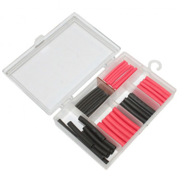 GAINE THERMORETRACTABLE NOIR ET ROUGE (BOITE DE 60 PIECES)