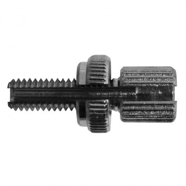 CABLE ADJUSTMENT SCREW FOR MOPED M6 L20mm - HEAD 7x10 (WITH ALUMINIUM SETTING WHEEL) -DOMINO-