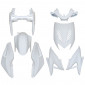 CARROSSERIE/CARENAGE SCOOT ADAPTABLE MBK 50 NITRO 1997>2012/YAMAHA 50 AEROX 1997>2012 BLANC BRILLANT (KIT 8 PIECES) -P2R- 3700948046661