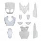 FAIRINGS/BODY PARTS FOR SCOOT MBK 50 STUNT/YAMAHA 50 SLIDER WHITE (WITH WHITE PADS) (11 PIECES)