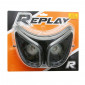 TWIN HEADLIGHTS REPLAY RR8 FOR DERBI 50 SENDA BLACK - CLEAR LEDS **