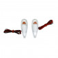 DECORATIVE LIGHTNING REPLAY "WATER DROP" FENDER TRANSPARENT/BLANC +ORANGE BULB(L 62mm / H 23mm / W 18mm) (PAIR) **