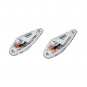 ECLAIRAGE DECO REPLAY GOUTTE D'EAU WING TRANSPARENT/BLANC AMPOULE ORANGE (L 62mm / H 23mm / L 18mm) ) (PAIRE) 3700948034019