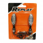 DECORATIVE LIGHTNING REPLAY "WATER DROP" WING TRANSPARENT/WHITE - WITH ORANGE BULB(L 62mm / H 23mm / W 18mm) (PAIR) **