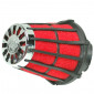 FILTRE A AIR MALOSSI E5 POUR PEUGEOT 50 NOIR MOUSSE ROUGE D.28mm 3700948132234