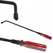 TOURNEVIS POUR REGLAGE VIS CARBURATEUR TETE 25mm PLIEE A 110° (LONG 430mm) -BUZZETTI- (5113) 3700948281895