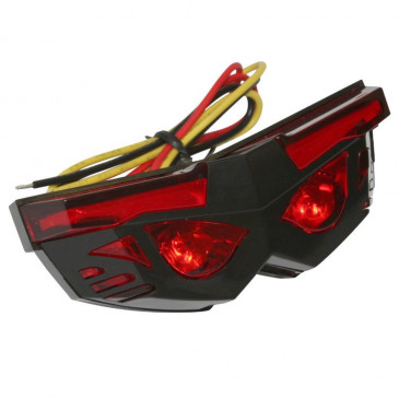 TAIL LIGHT UNIVERSAL REPLAY -WITH LEDS- MASK -RED-/DARK - 3 FUNCTIONS ( PARKING LIGHT+STOP LAMP+LICENSE PLATE LIGHT) -CEE APPROVED-