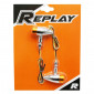 TURN SIGNAL (UNIVERSAL) REPLAY VINTAGE METALIC- ORANGE/CHROME -BULB- (PAIR) Ø25mm -CEE APPROVED-