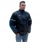 VESTE DE PLUIE ADX ECO NOIR L (DOUBLURE + BANDE REFLECHISSANTE + COL VELOURS + GOUTTIERE + SOUFFLET DORSALE POUR EVITER LE FLOTTEMENT EN ROULANT...)