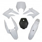 FAIRINGS/BODY PARTS FOR 50cc MOTORBIKE DERBI 50 SENDA DRD 2011> WHITE GLOSS (KIT 5 PIECES) SELECTION P2R 3700948053744
